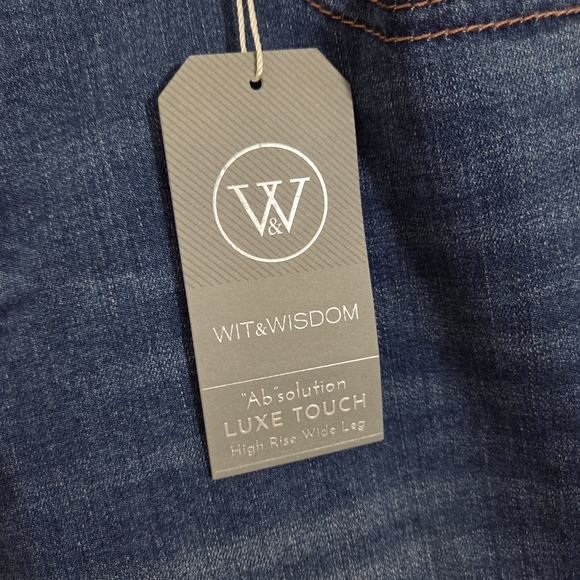 NWT Wit & Wisdom Sam Jeans High Rise Wide Leg Ab Solution Democracy Size 10 - Picture 4 of 13